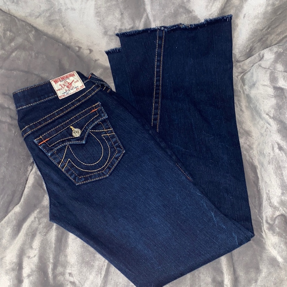 True Religion Dark Blue Flare Jeans